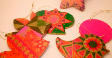 TALLER DE ADORNOS NAVIDENOS DE PAPEL Y CARTON