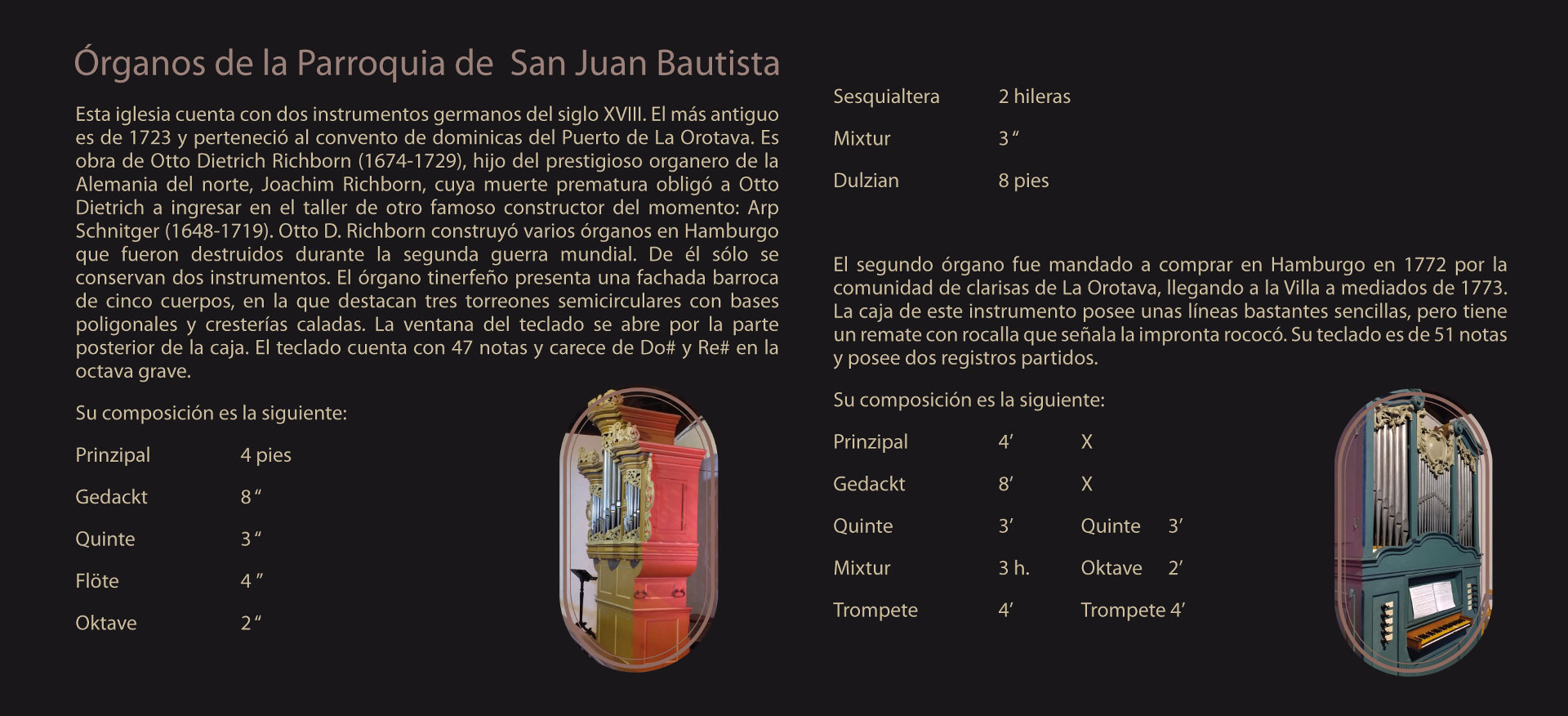 La Orotava - Órganos de la Parroquia de San Juan Bautista