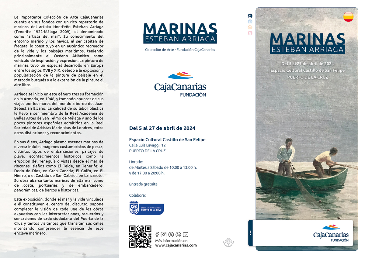 Exposición Marinas. Esteban Arriaga - Folleto Página 1