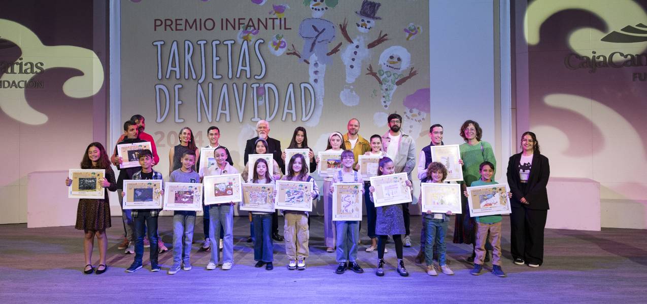 Gala de entrega de premios del Concurso de Tarjetas de Navidad CajaCanarias 2024